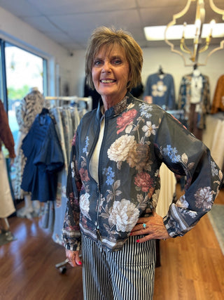 Yolly-Italy Semi Sheer Bomber Jacket - All About Me Boutique
