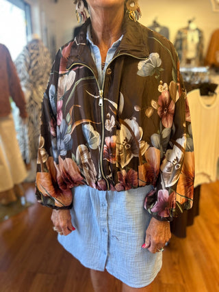 Yolly-Italy Silk Bomber Jacket - All About Me Boutique
