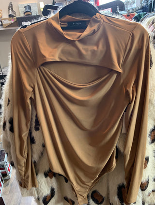 Peekaboo Mock Neck Bodysuit (HTT)
