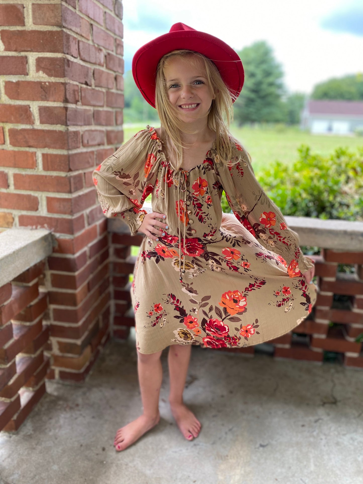 ANG - Peasant Style Girls Dress (Just Kidding Around)
