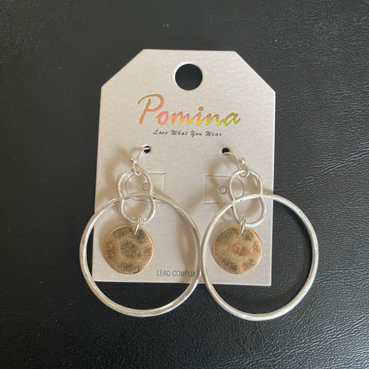 MK- Circle in a Circle  Dangle Earring (Gina B’s)