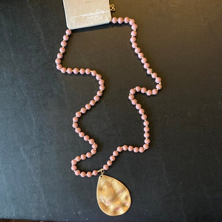 MK - Clay Bead and Gold Necklace (Gina B’s) - All About Me Boutique