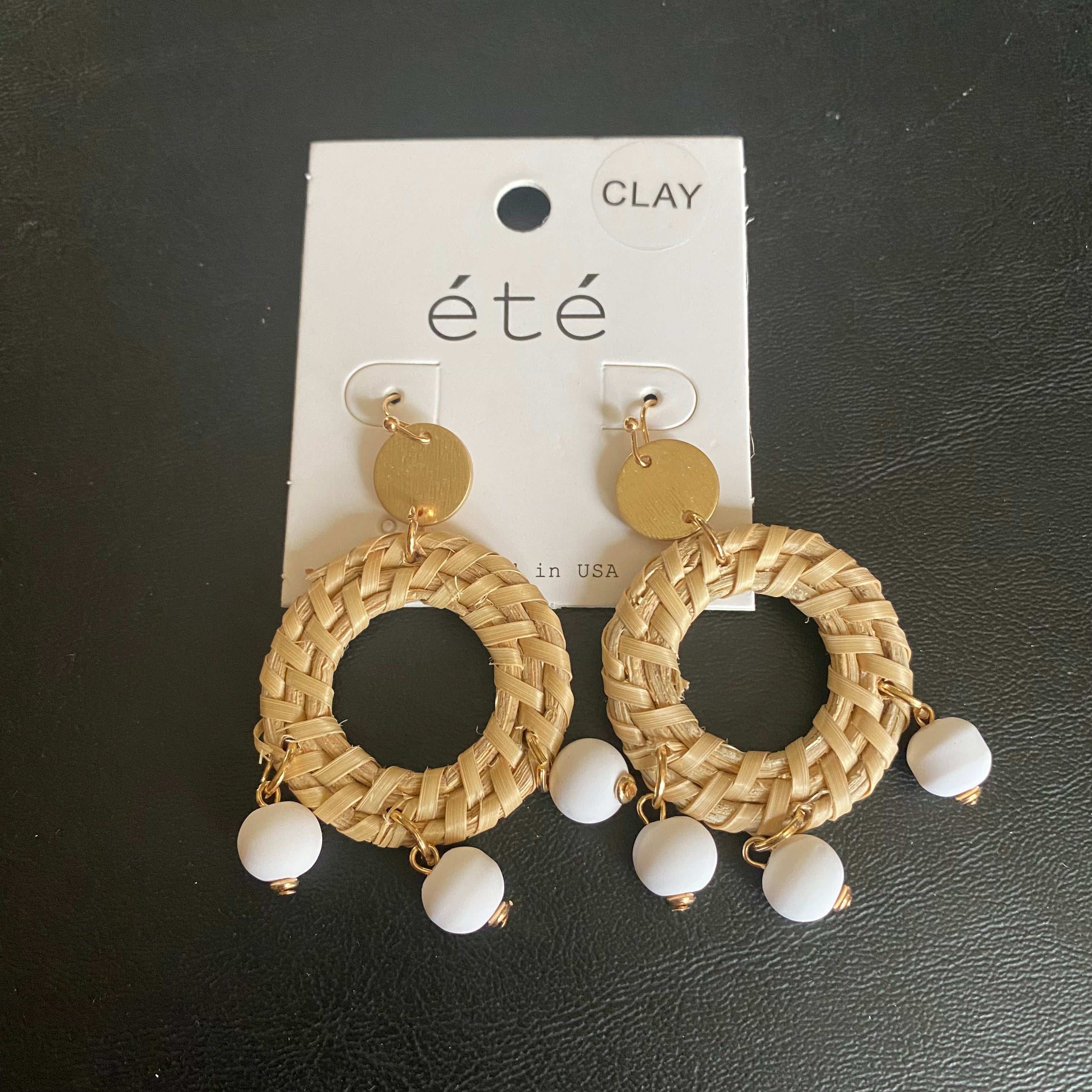 MK- Basket Weave with Bead Dangle Earring (Gina B’s)