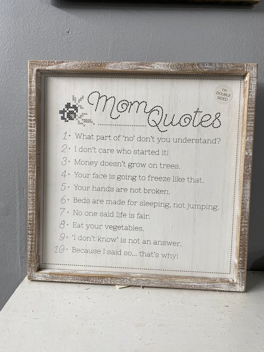 A&C - Double Sided Mom Sign (Gina B's)
