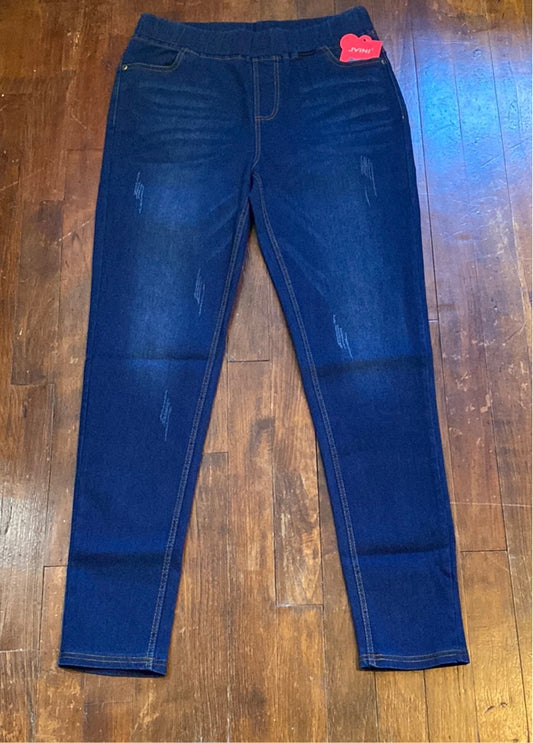 Dark Blue Wash Pull On Skinny Jean ( Head to Toe Fashion)