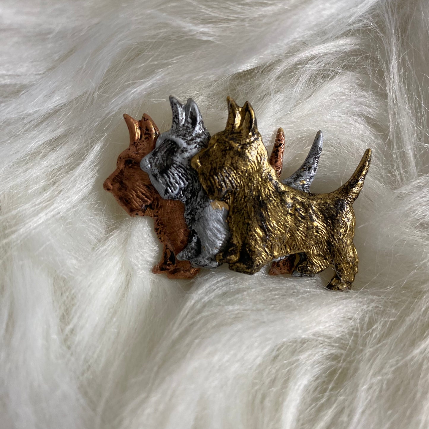 Mixed Metal Scottie Dog Pendant Gina B's)