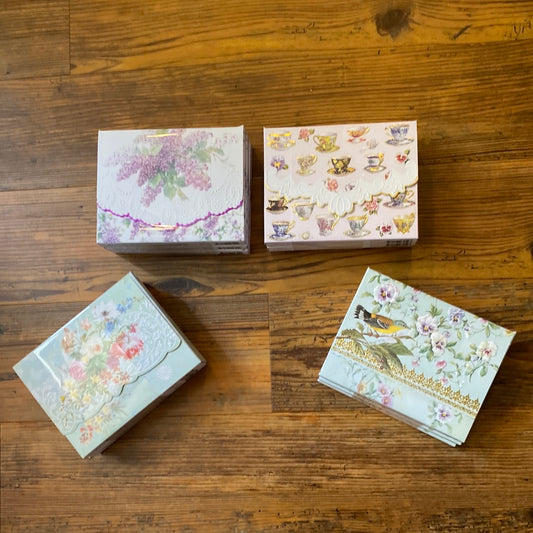 CW Portfolio Note Cards - Embossed Lace Border