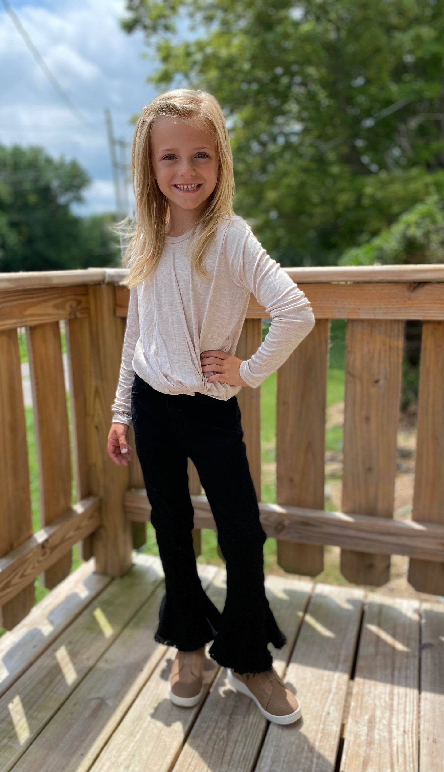 GG-Girls Twisted Knot Top (Just Kidding Around)