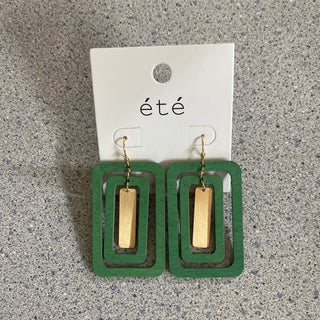 MK - Green Cut out Earring (Gina B’s) - All About Me Boutique