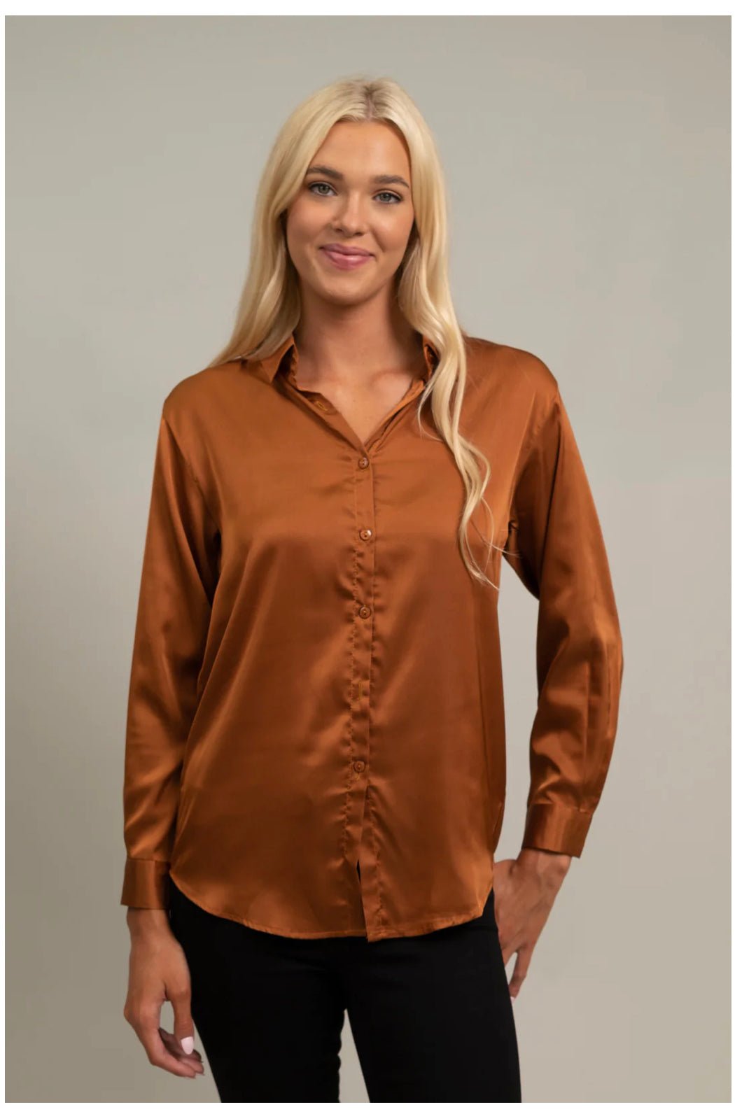 Anna Satin Blouse (HTT) - All About Me Boutique